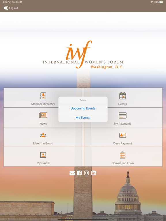 IWF Washington, DC iPad screenshot 2 - Business app