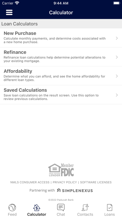 Paducah Bank WOW Mortgage Screenshot
