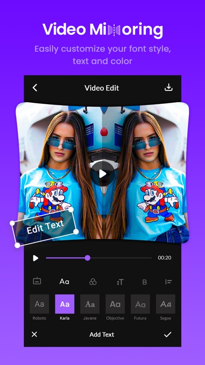 Mirror video editor
