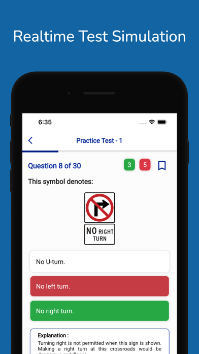 Delaware DMV Permit Practice Screenshot