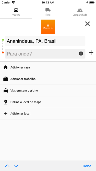 DuMob - Cliente Screenshot