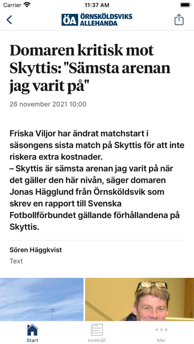 Örnsköldsviks Allehanda Screenshot