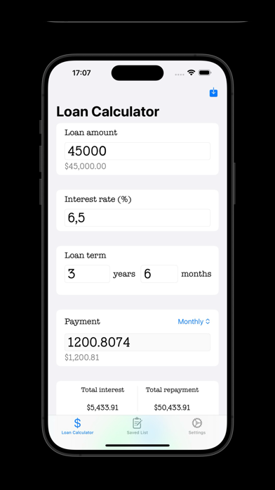 App screenshot