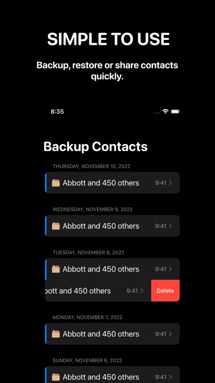 Backup Contact screenshot-0