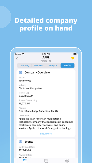 InStock: Stock Market Screenshot