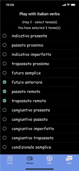 Game screenshot Play with Italian verbs apk
