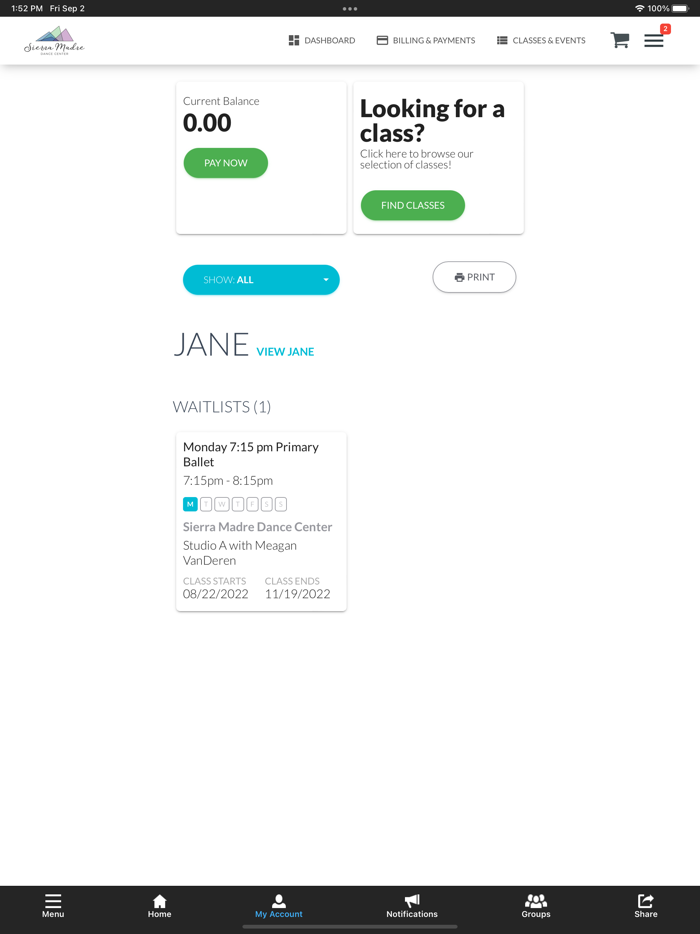 Sierra Madre Dance Center