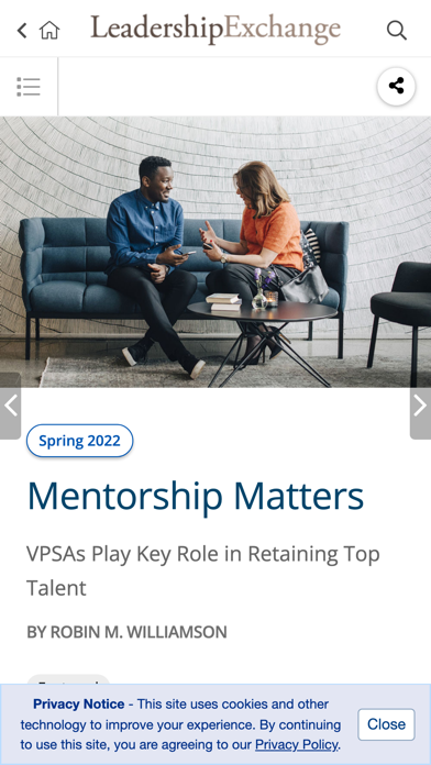Leadership Exchange Screenshot