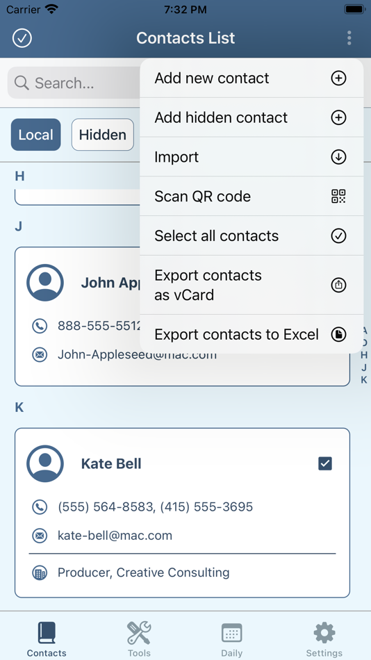 #1. Contacts Expo (iOS) 由: Yura Oliyar