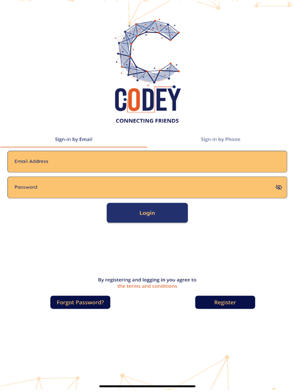 CODEY Social iPad screenshot 1 - Social Networking app