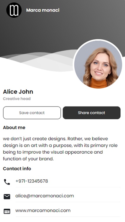 Save Digital Business Card