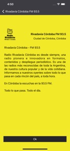 Rivadavia Córdoba FM 93.5 screenshot #2 for iPhone