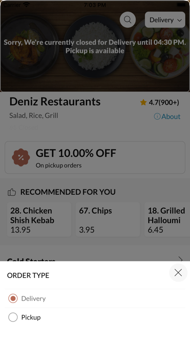 Deniz Restaurants Screenshot