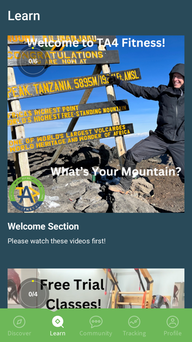 TA4 Fitness Longevity System Screenshot
