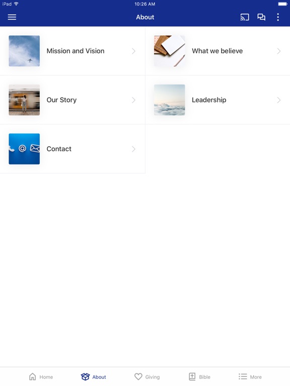 Meek Baptist Church iPad screenshot 2 - Education app