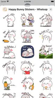 happy bunny stickers iphone screenshot 3