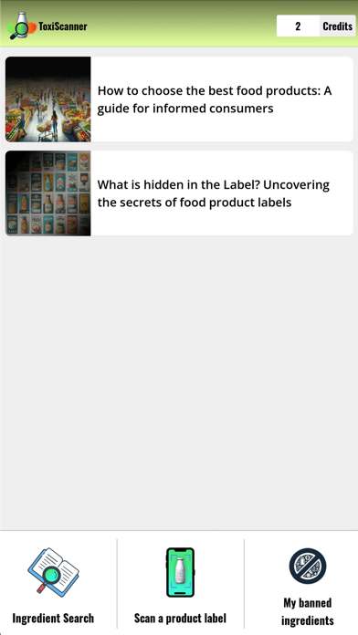 ToxiScanner: Healthy choices Screenshot 2 - AppWisp.com ToxiScanner: Healthy choices Screenshot 2 - AppWisp.com