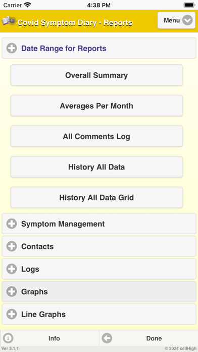 Covid Symptom Diary Screenshot