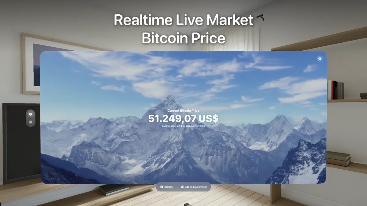 Bitcoin Ticker: 3D Live Widget screenshot 2