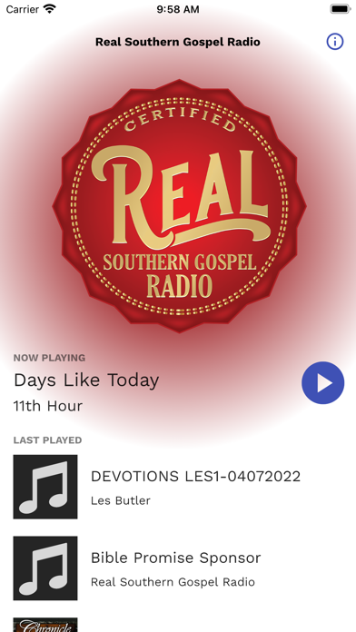 Real Southern Gospel Radio Screenshot