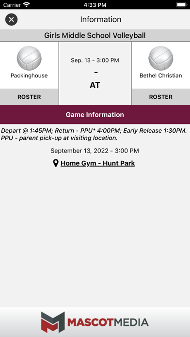 Bethel Christian Athletics Screenshot
