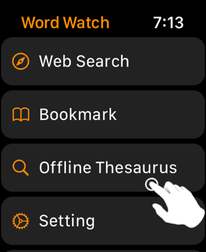 ‎Word Watch - Екранна снимка на речника на китката