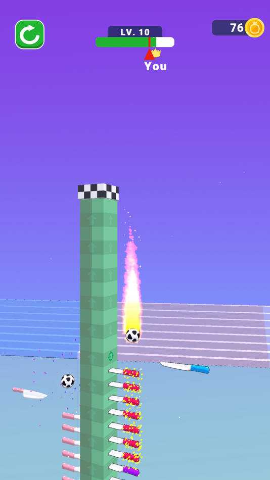 #3. Ball Up: Knife Racing (iOS) By: Voodoo