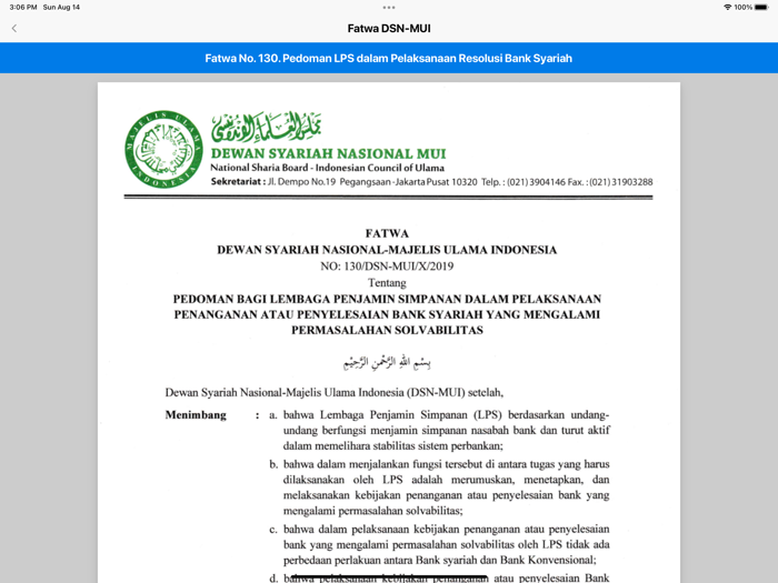 Fatwa DSN-MUI x SyariahCenter