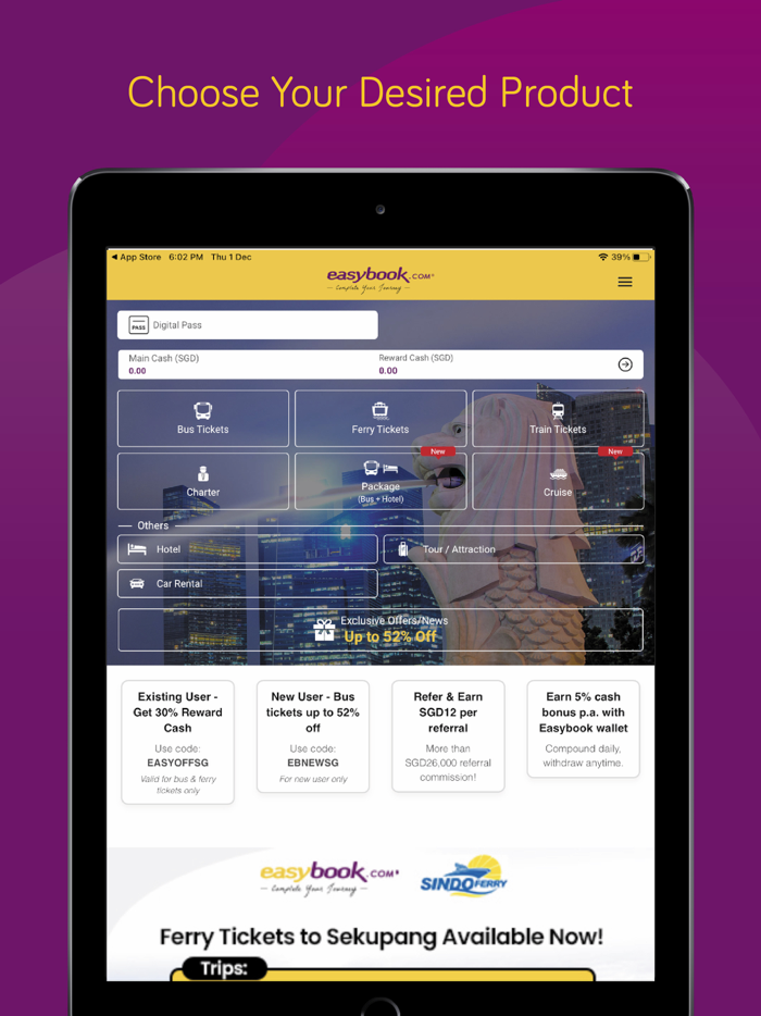 Easybook® Bus Train Ferry Car