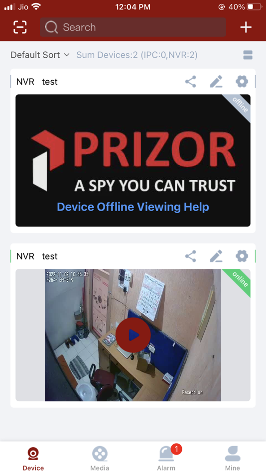 #2. PRIZOR EYE (iOS) Podle: PRIZOR VIZTECH LIMITED