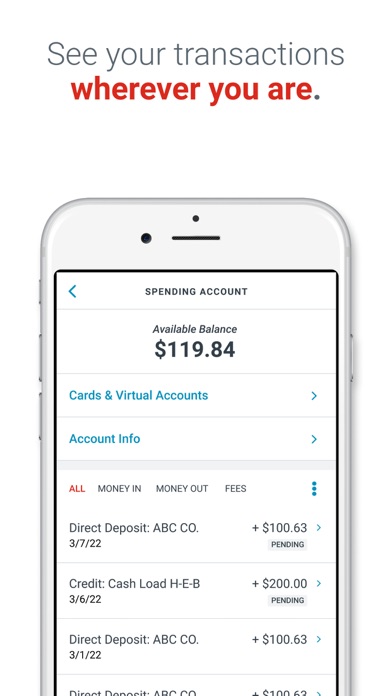 H-E-B Debit Screenshot