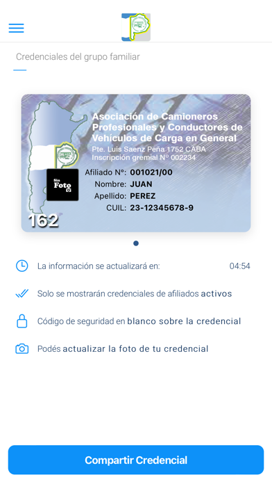 Asoc Cam - Credencial Digital Screenshot