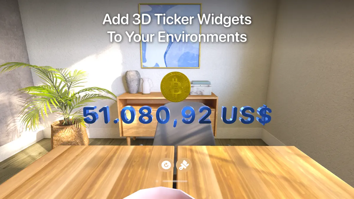 Bitcoin Ticker: 3D Live Widget screenshot 1