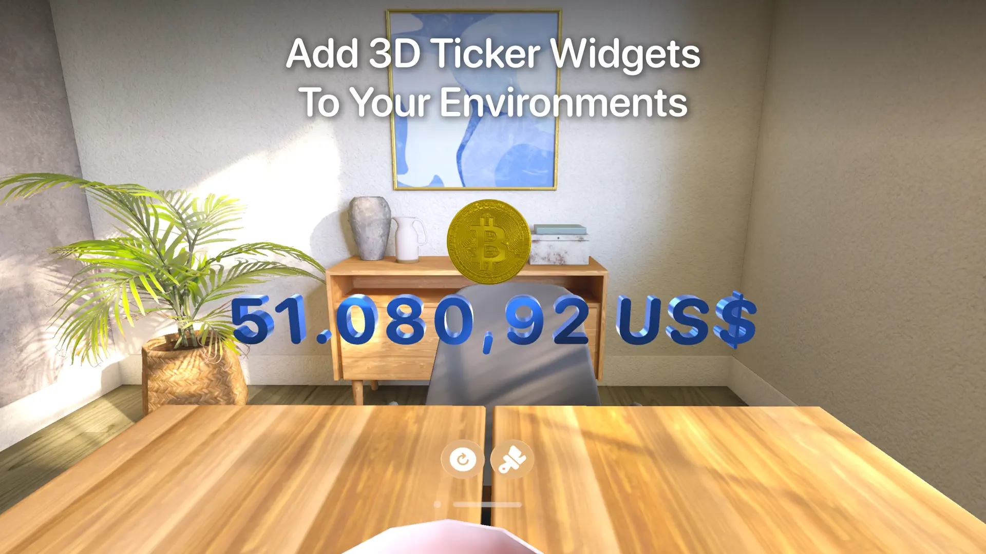 Bitcoin Ticker: 3D Live Widget screenshot 1