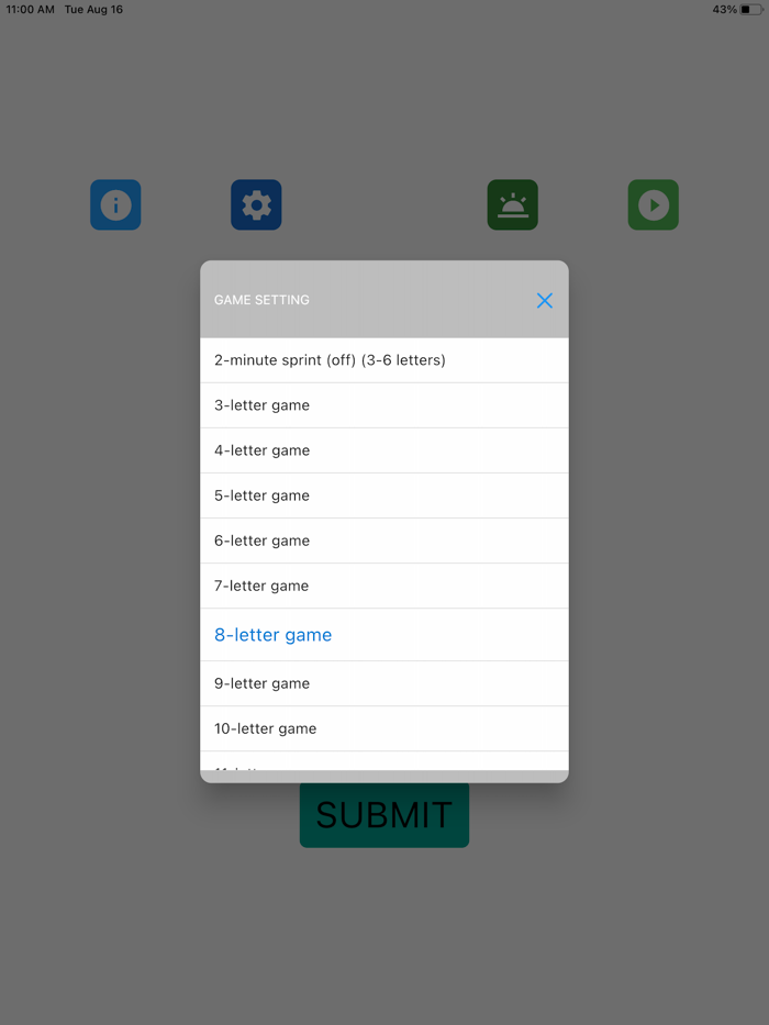 eXcramble Word Scramble Games