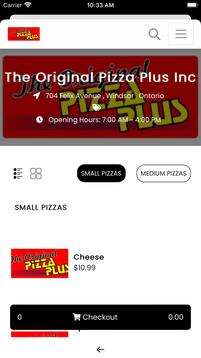 The Original Pizza Plus Inc