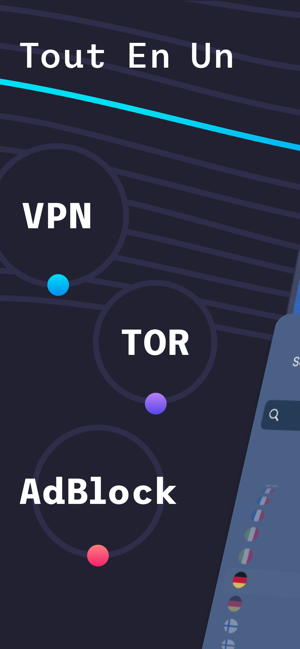 ‎VPN + TOR Browser and AdBlock Capture d'écran