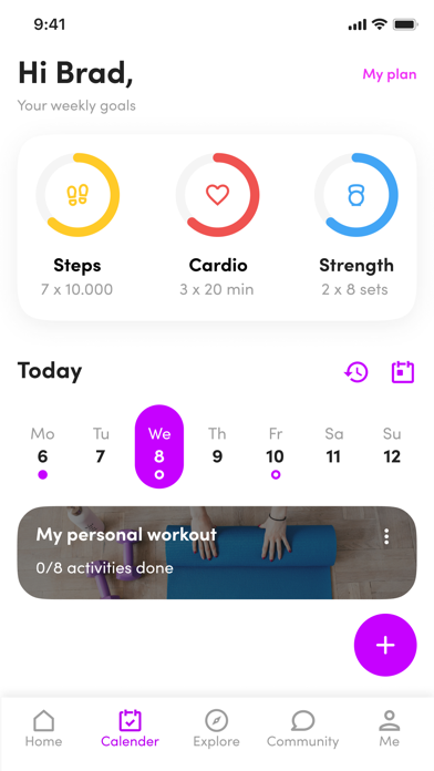 Sporty-x: de nieuwe fitness Screenshot