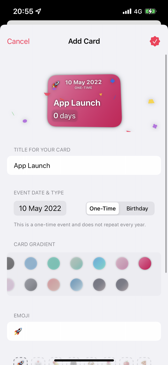 Reminder Cards Days-Birthdays