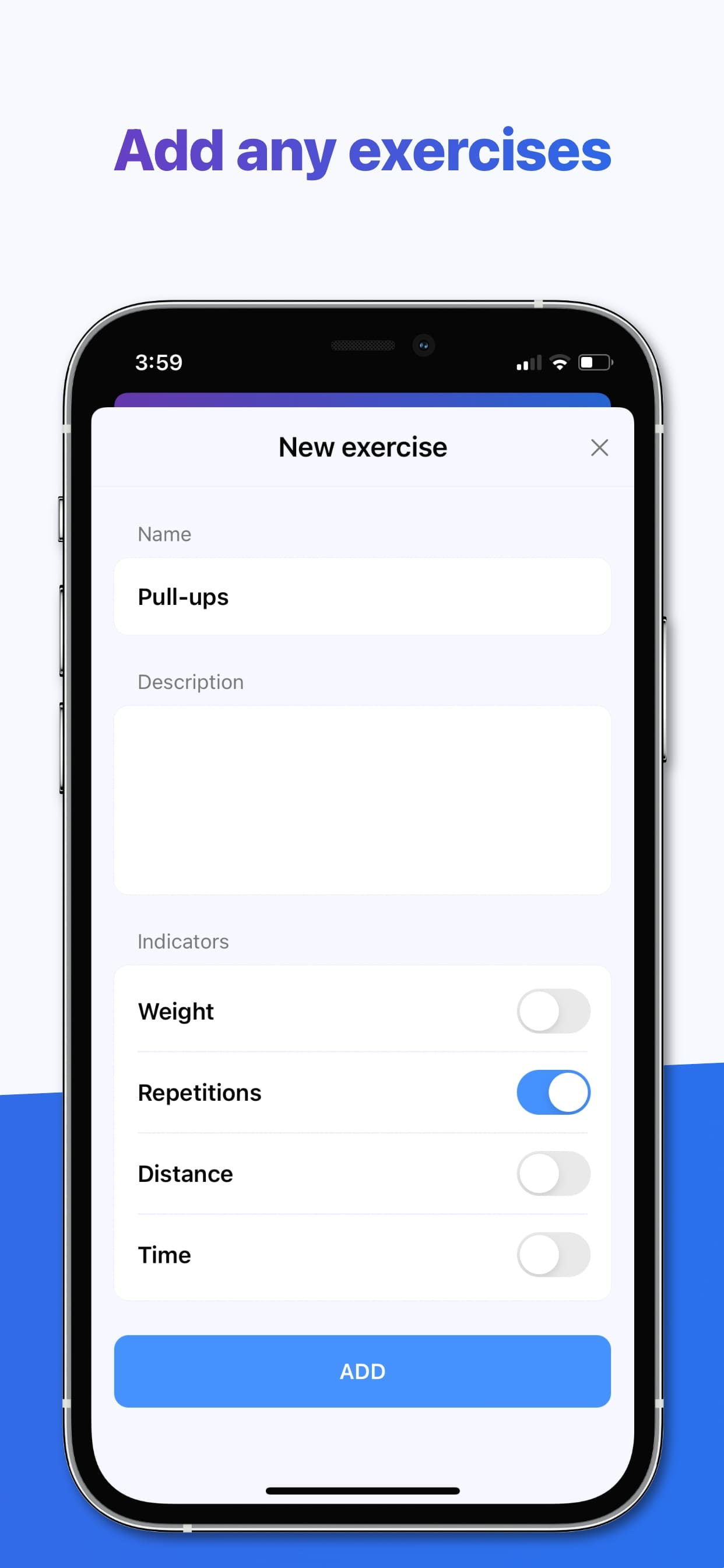 Workout log - ListFit