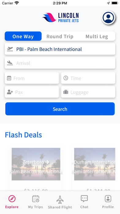 Lincoln Private Jets Screenshot