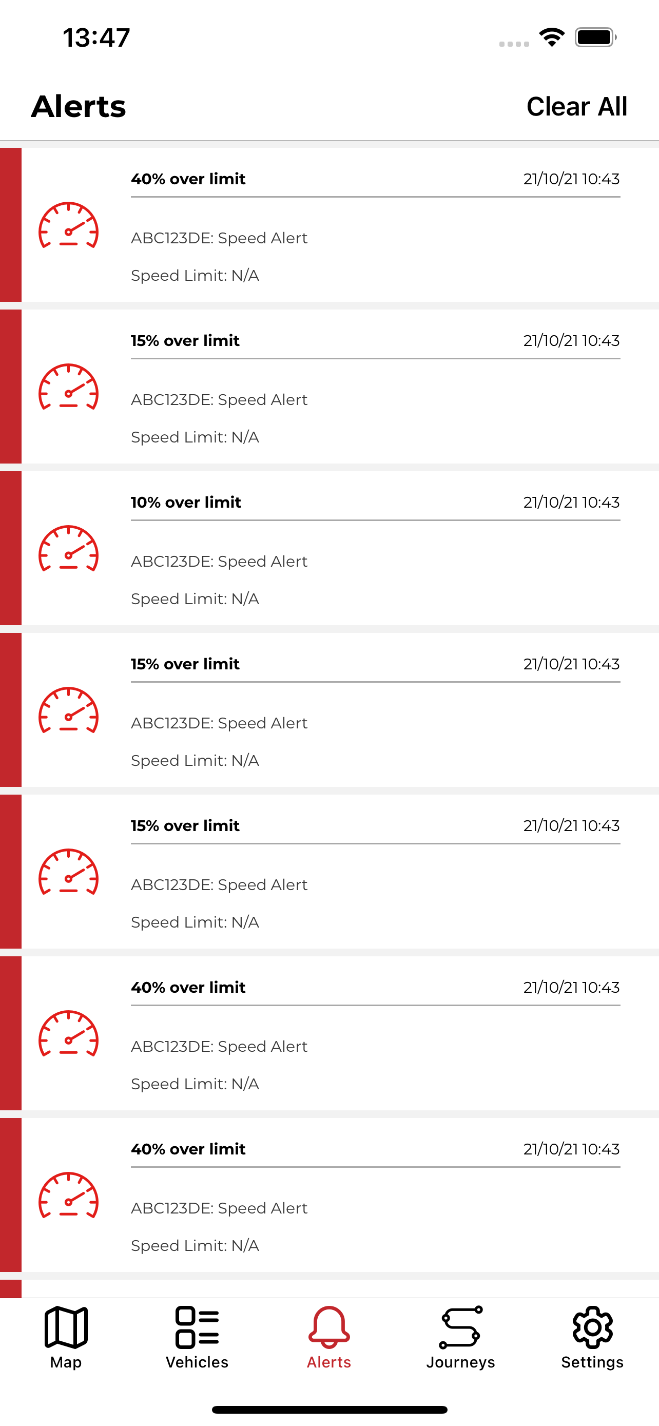 Acetrack Tracking