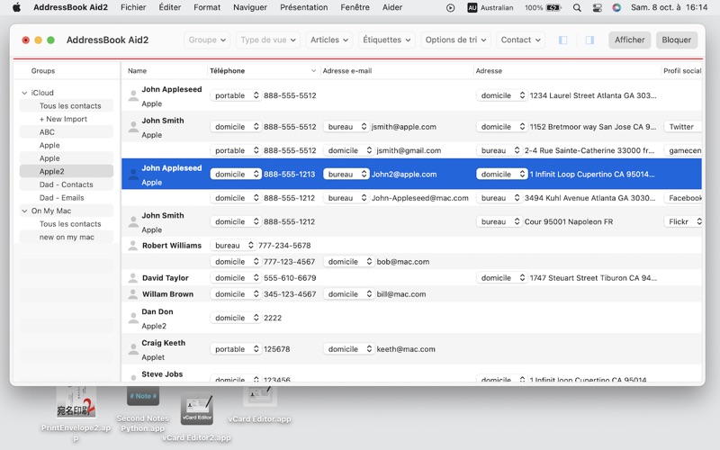 Screenshot #1 pour AddressBook Aid2