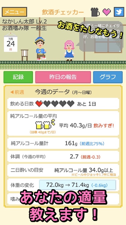 減酒記録アプリ - 飲酒チェッカー節子ちゃん