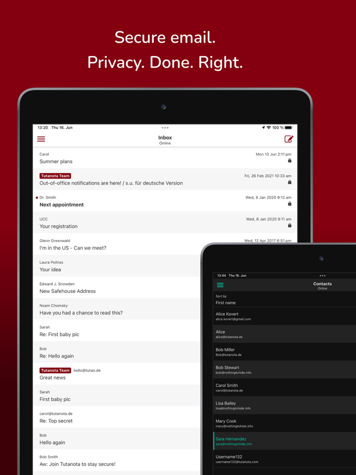 Encrypted private email Tuta