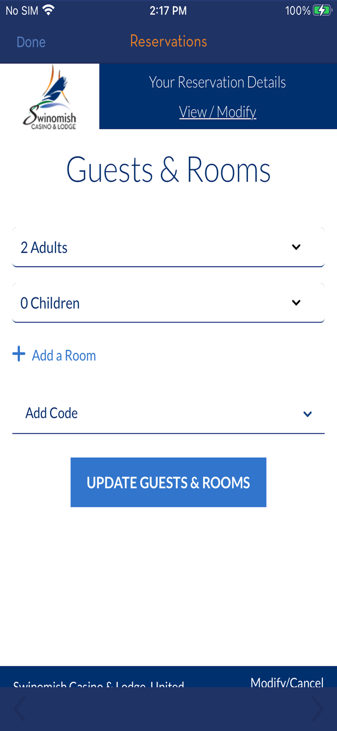 Swinomish Lodging Access