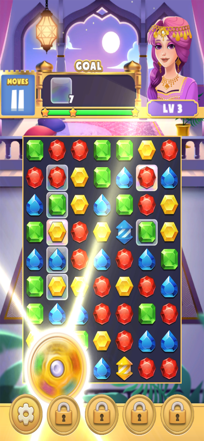 Jewels Magic Queen Match 3