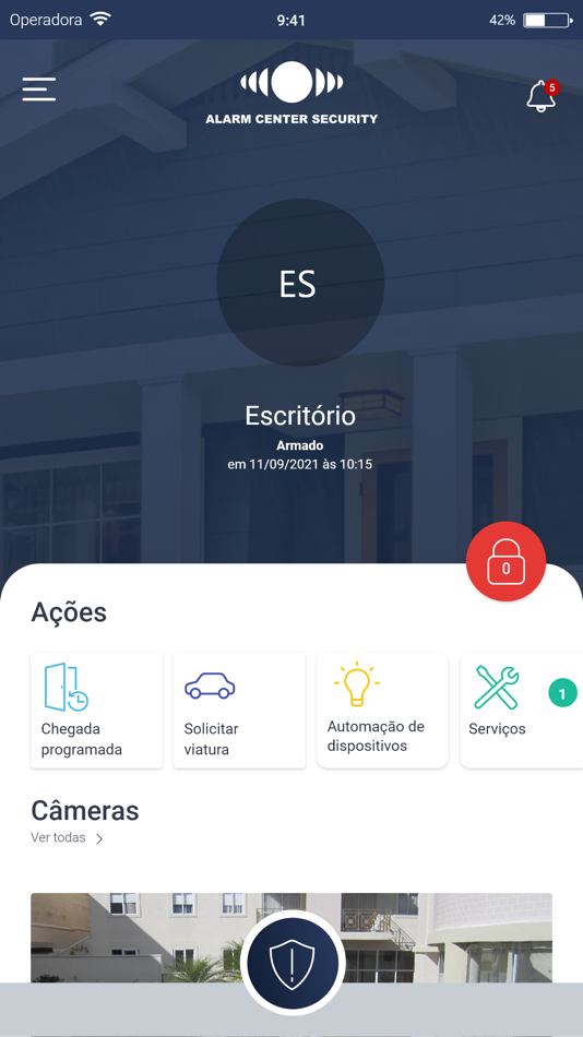 #1. Alarm Center (iOS) Podle: ELMO SERVICE INSTALACOES E COMERCIO LTDA