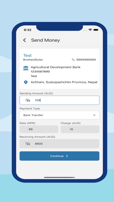 Registered Remit Australia Screenshot