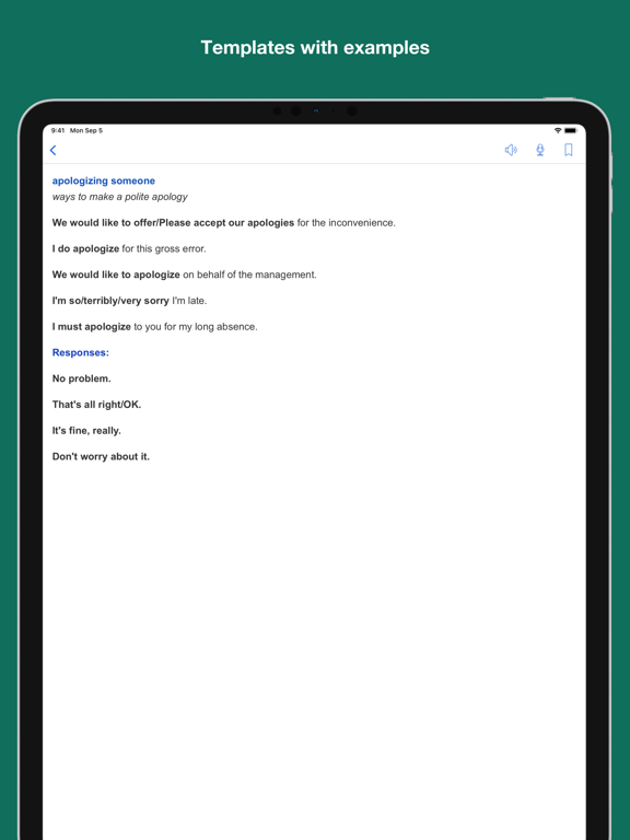 Screenshot #6 pour English Conversation Templates